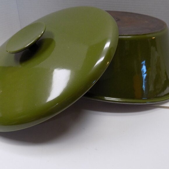 Rare MCM COPCO Denmark 4 qt Iron Enamelware Roaster Dutch Oven Pot Michael Lax - Picture 11 of 12